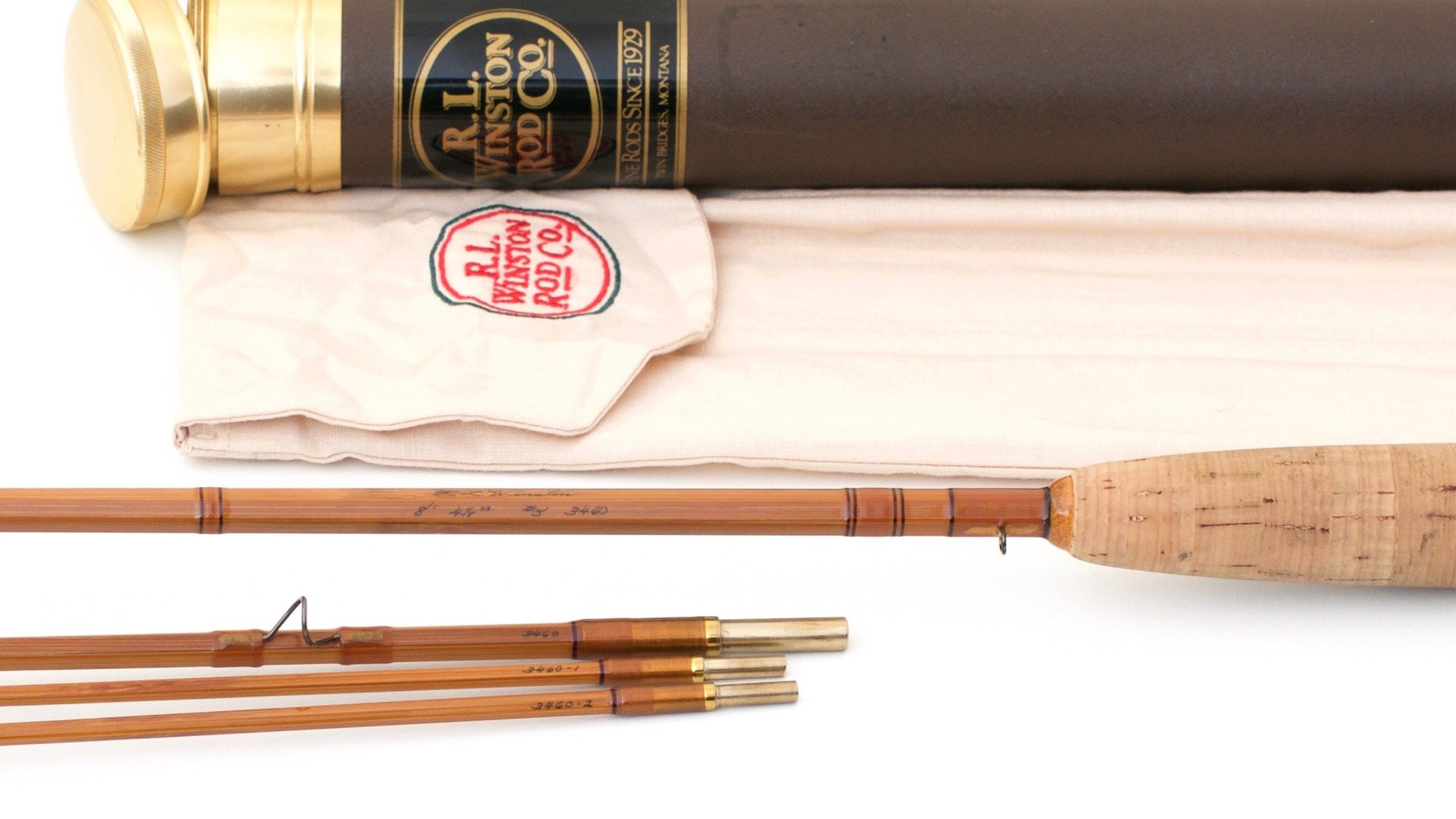 R.L. Winston Bamboo Rod 8' 3/2 #5 - handle grip and reel seat detail