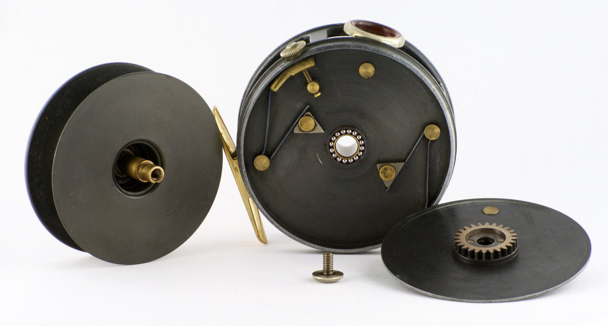 JW Young Pattern 16A fly reel - with red agate