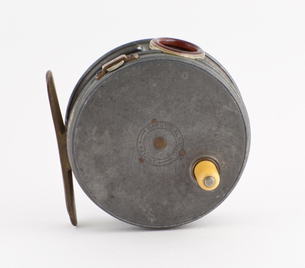 Hardy Perfect 3 3/8" 1912 check w/ red agate 