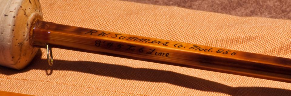 Bob Summers Model 856 Bamboo Rod 8' 2/2 #5/6 - handle grip and reel seat detail