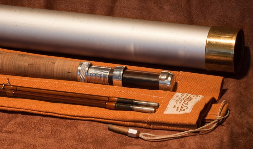 Bob Summers Model 275 Bamboo Rod 7'6" 2/2 #4 - handle grip and reel seat detail