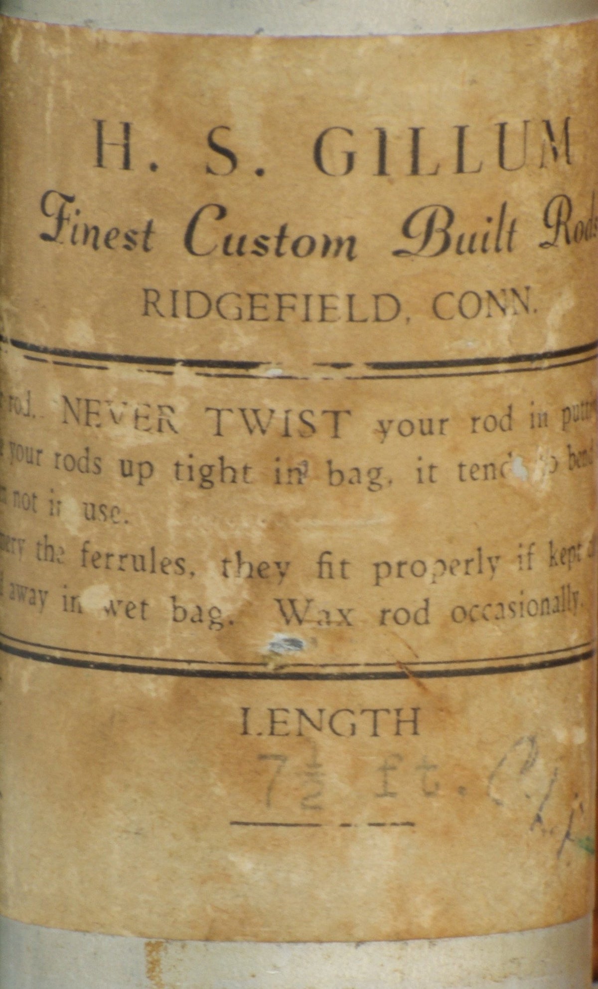 Gillum, H.S. (Pinky) -- 7 1/2' Trout Rod 