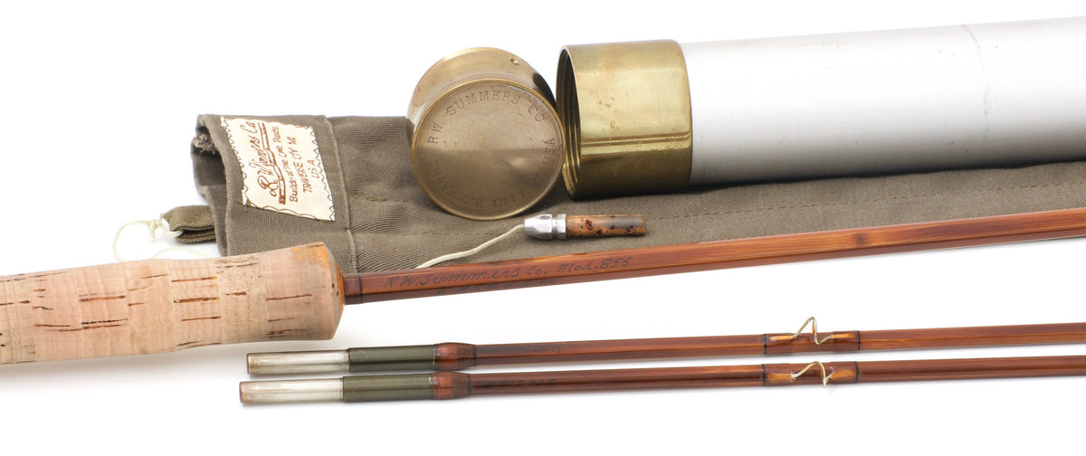 Bob Summers Deluxe Model 856 Bamboo Rod 8' 2/2 #5/6 - handle grip and reel seat detail