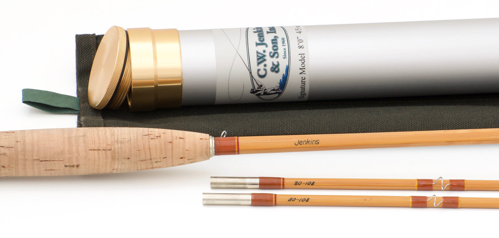 Jenkins Rod Co. Model GA80-108 Bamboo Rod -- 8' 2/2 4/5wt