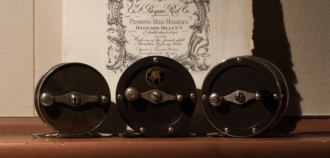 Pflueger Golden West, Hawkeye, Delite Fly Reels - RARE SET! 