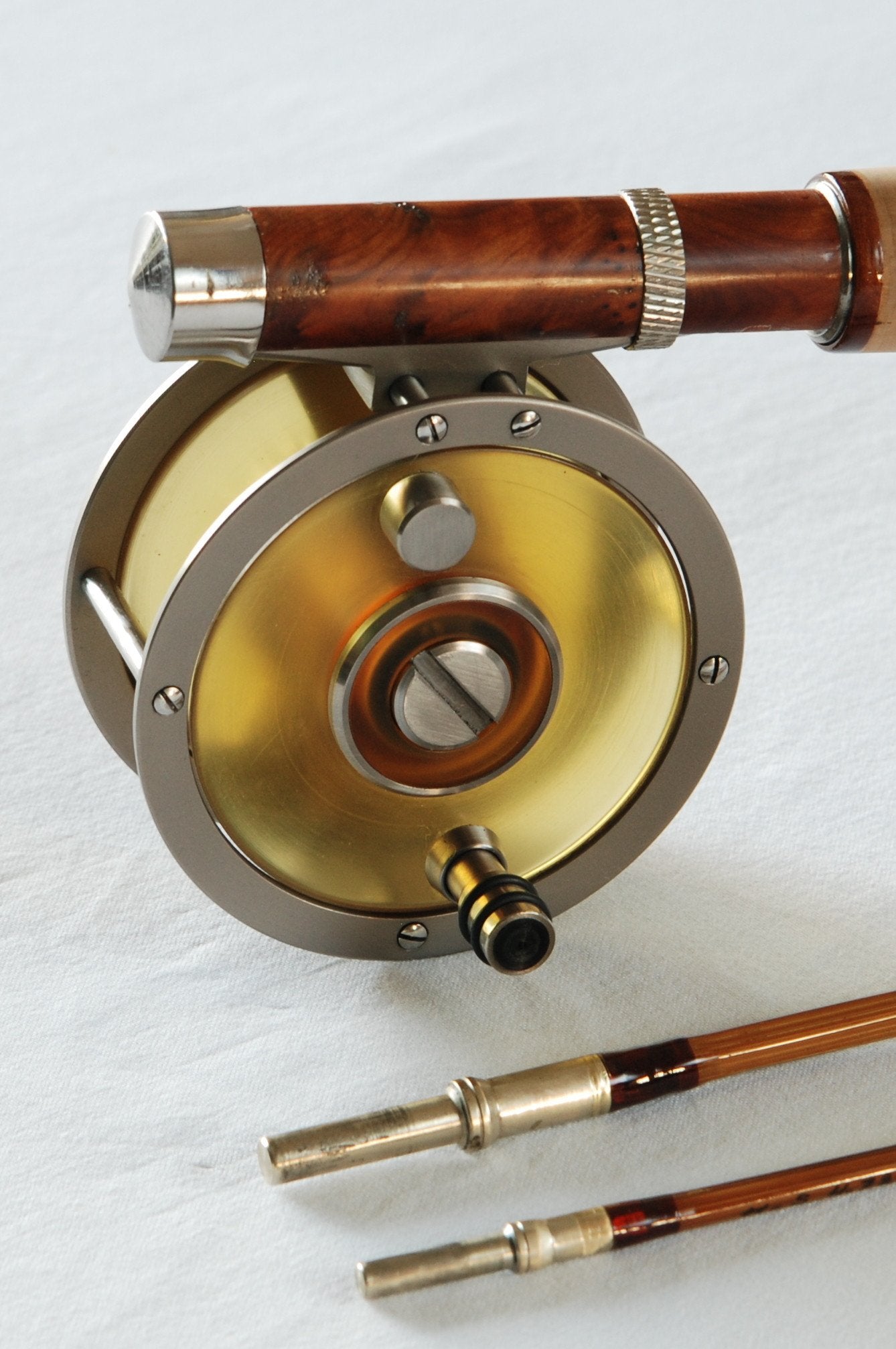 bench made fishing reel Schukken Design 6wt Titanium / PEI fly reel