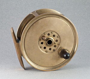 JB Moscrop Patent Manchester Reel 5" with leather case 