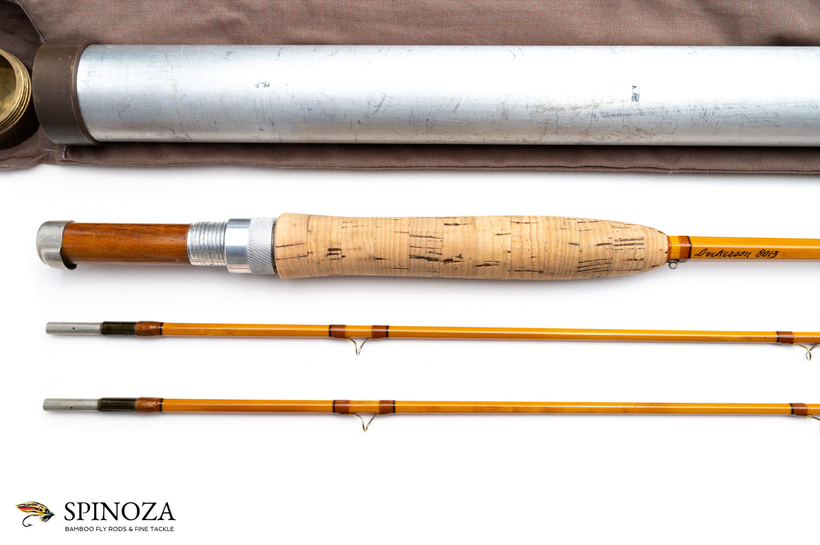 Dickerson Model 8013 Bamboo Fly Rod 8' 2/2 #5 - handle grip and reel seat detail