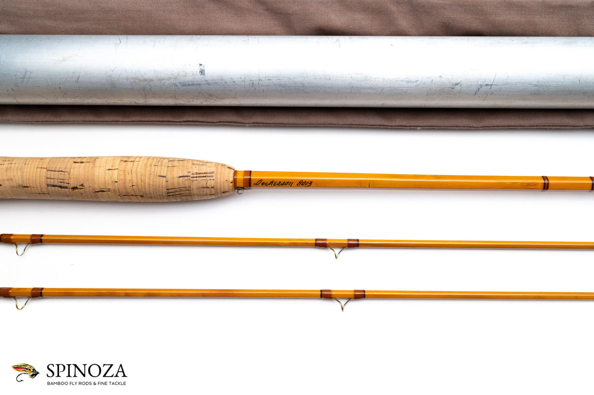 Dickerson Model 8013 Bamboo Fly Rod 8' 2/2 #5 - maker signature and rod markings