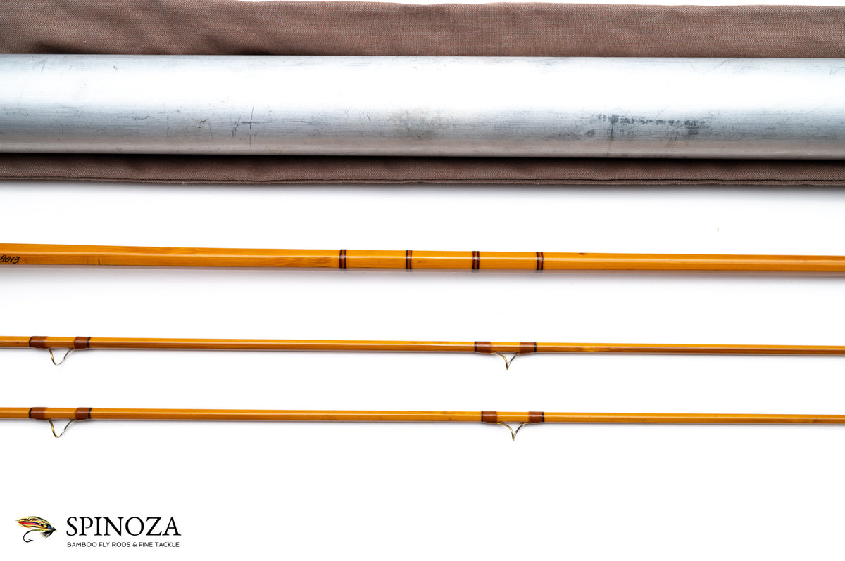 Dickerson Model 8013 Bamboo Fly Rod 8' 2/2 #5 - rod sections with guides and wraps