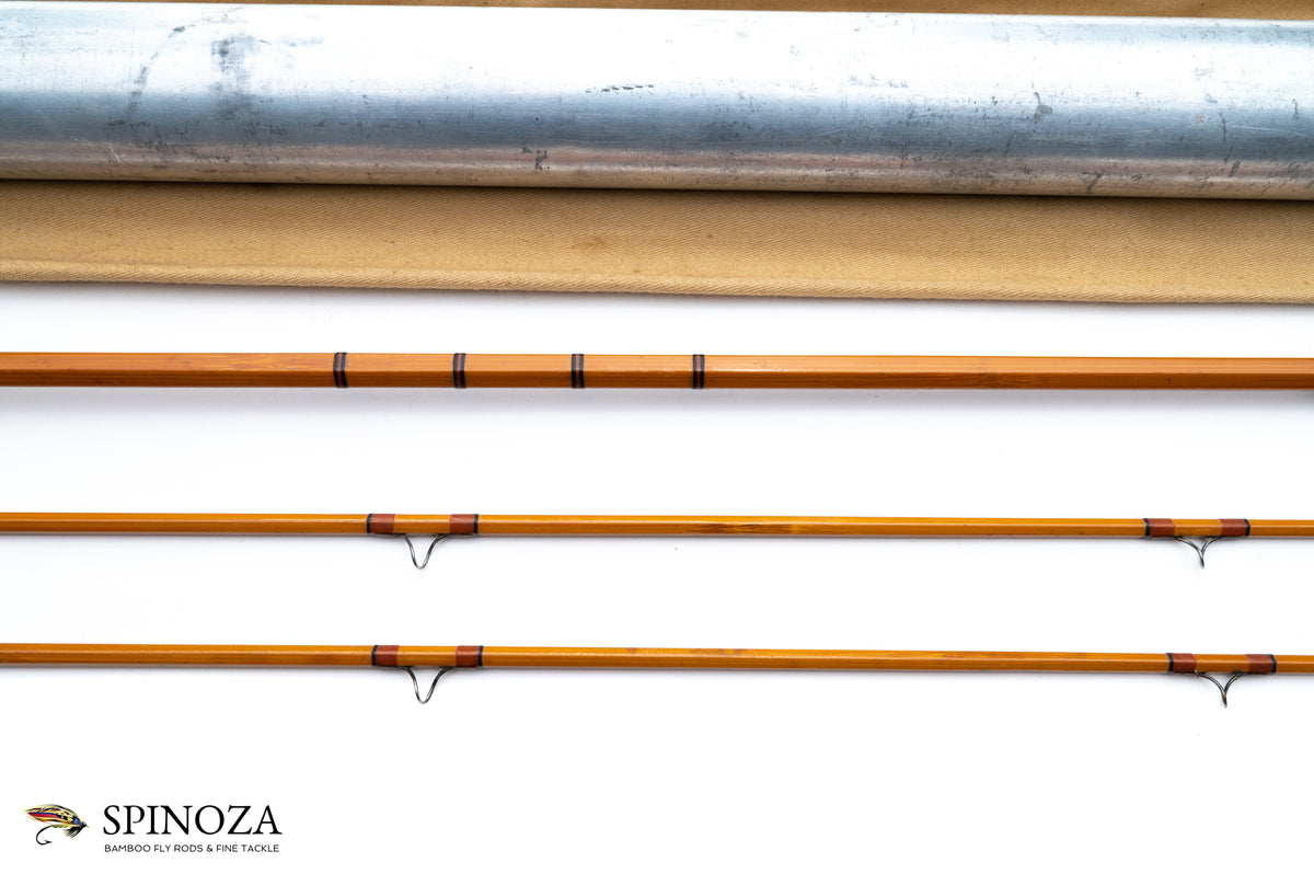 Dickerson Model 8013 Bamboo Fly Rod 8' 2/2 #5 - rod sections with guides and wraps