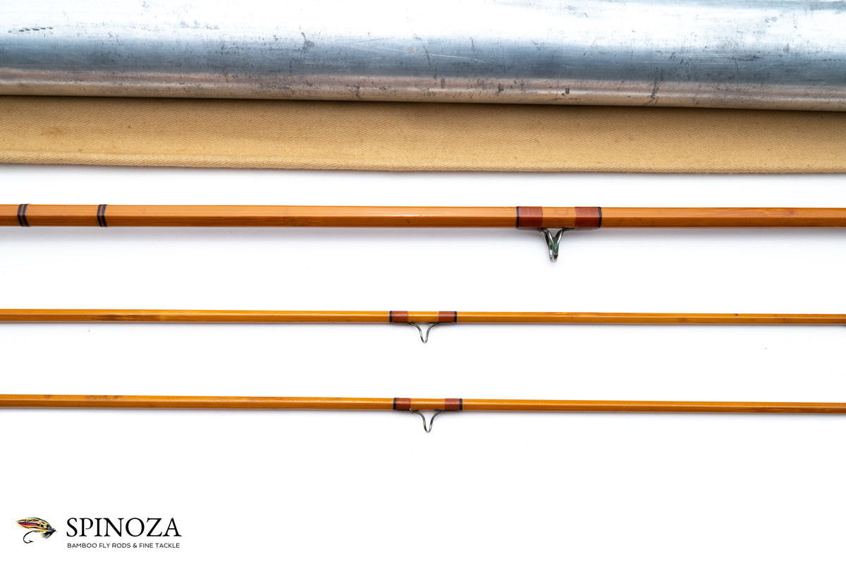 Dickerson Model 8013 Bamboo Fly Rod 8' 2/2 #5 - rod sections with guides and wraps
