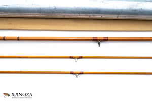 Dickerson Model 8013 Bamboo Fly Rod 8' 2/2 #5 - rod sections with guides and wraps