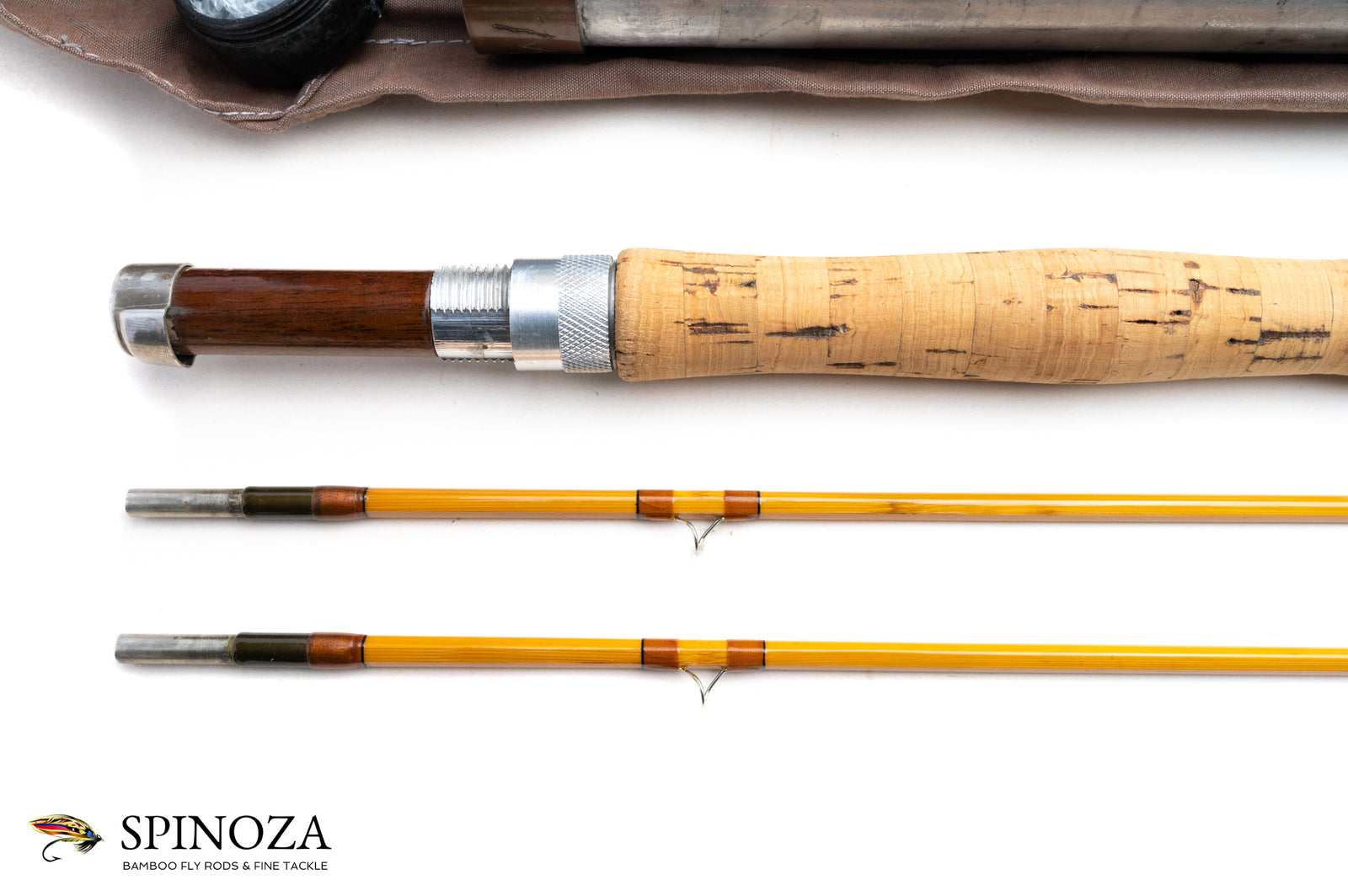 Lyle Dickerson 8014 Bamboo Fly Rod 8' 2/2 #5 - handle grip and reel seat detail