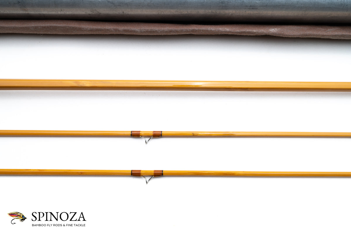 Lyle Dickerson 8014 Bamboo Fly Rod 8' 2/2 #5 - rod sections with guides and wraps