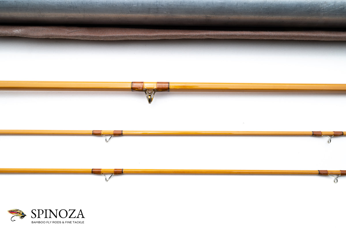 Lyle Dickerson 8014 Bamboo Fly Rod 8' 2/2 #5 - rod sections with guides and wraps