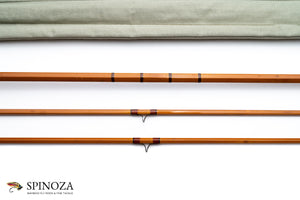Dickerson Model 8015 Special Bamboo Fly Rod 8' 2/2 #6 - rod sections with guides and wraps
