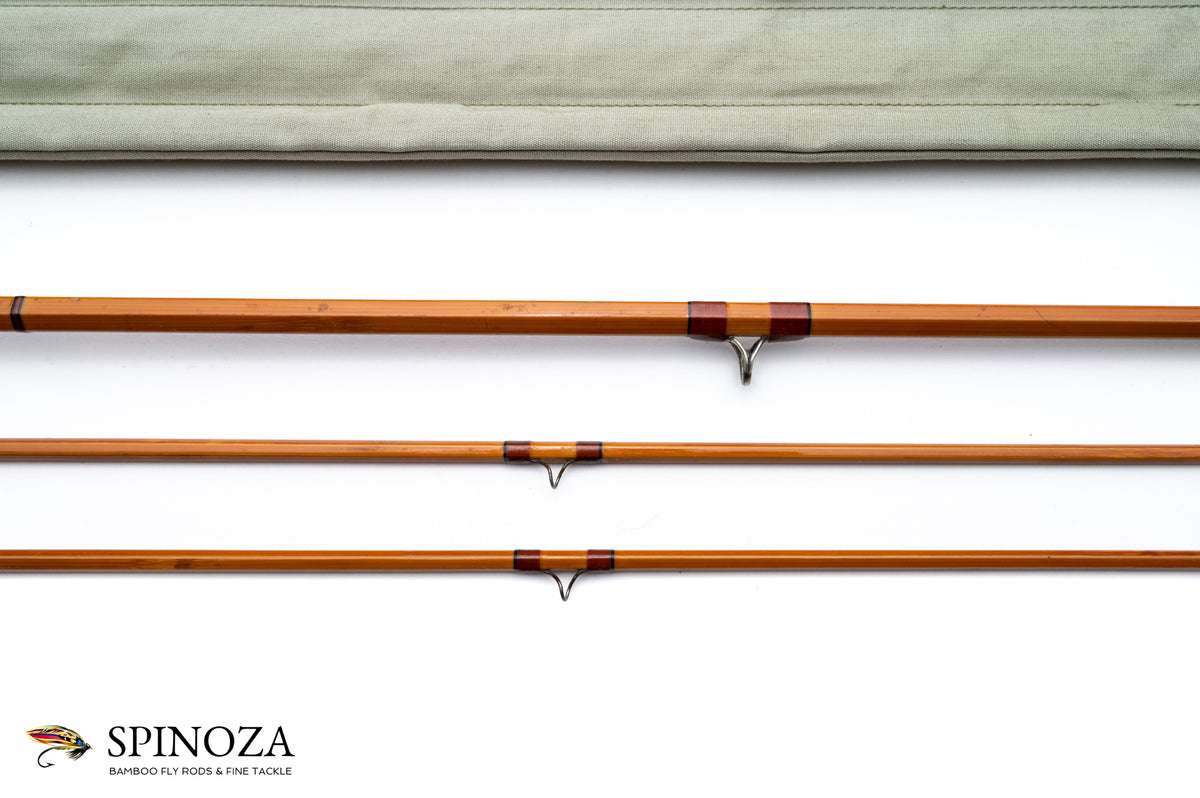 Dickerson Model 8015 Special Bamboo Fly Rod 8' 2/2 #6 - rod sections with guides and wraps