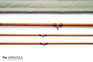 Dickerson Model 8015 Special Bamboo Fly Rod 8' 2/2 #6 - rod sections with guides and wraps