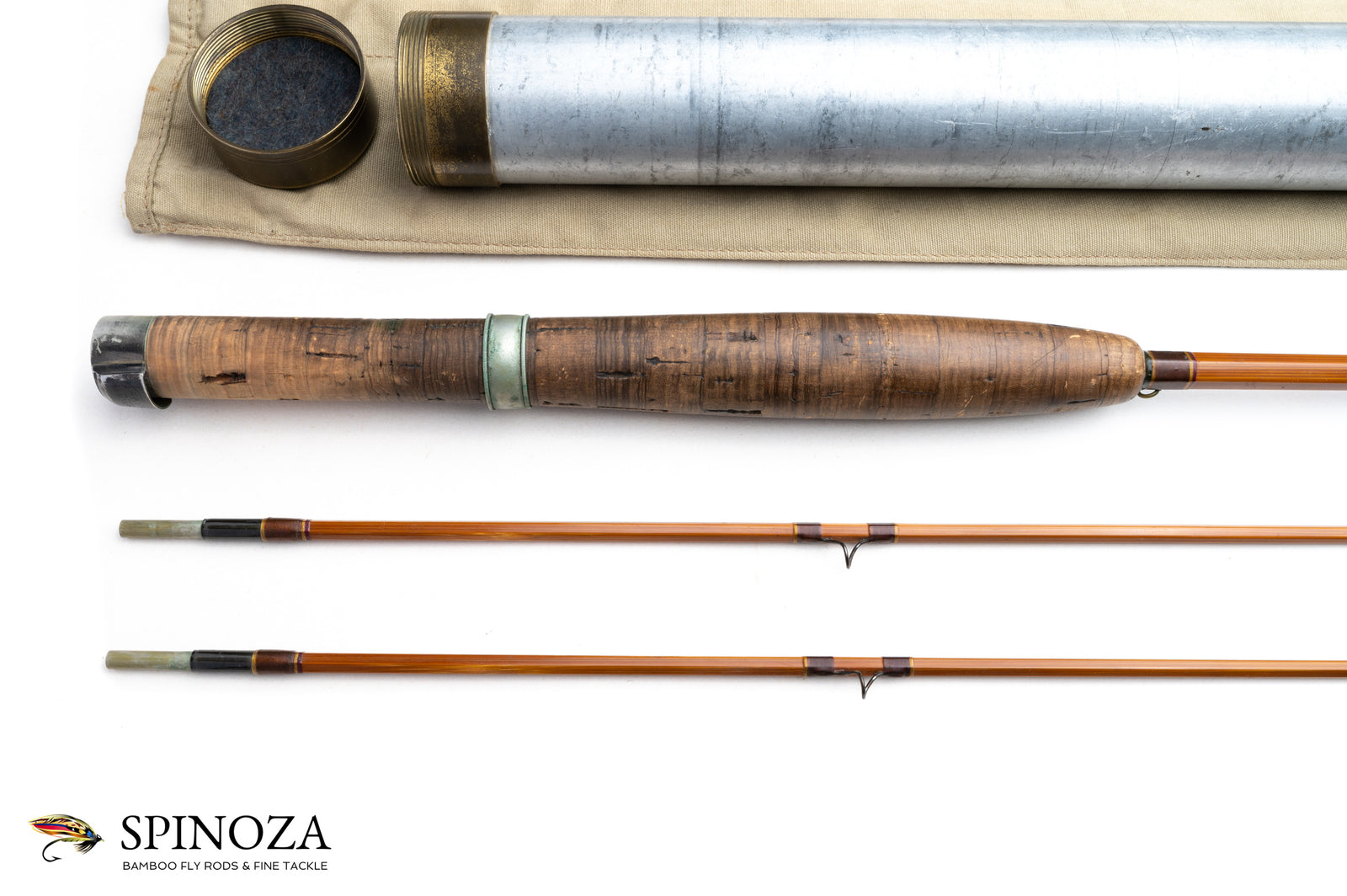 Payne Model 96 Bamboo Fly Rod 6'6" 2/2 #4 - handle grip and reel seat detail