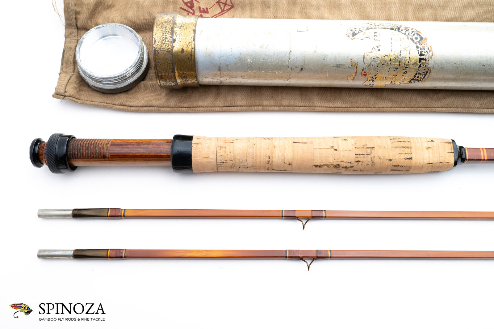 Edwards Quadrate Bamboo Fly Rod 8' 2/2 #6 - handle grip and reel seat detail