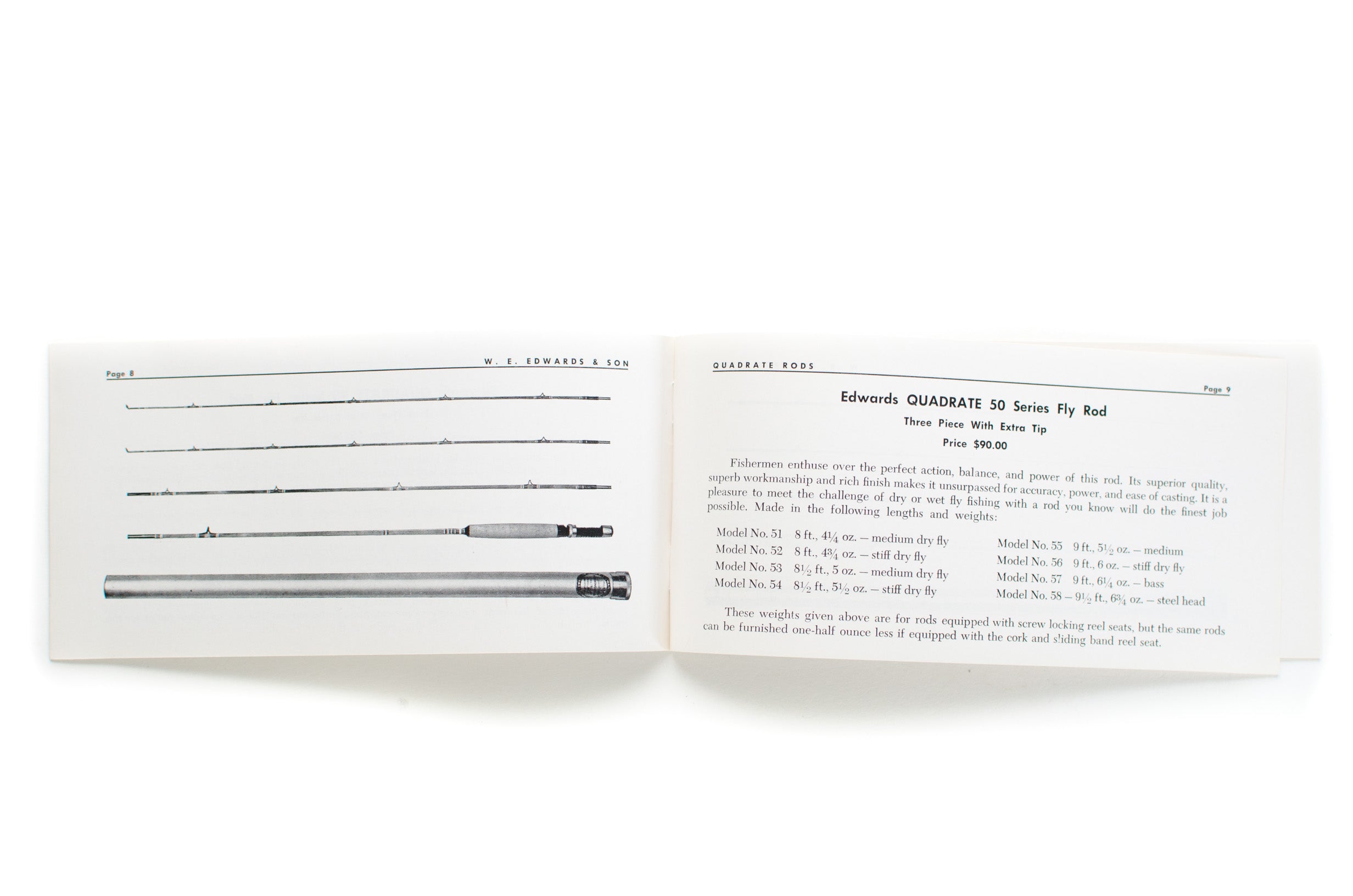 Edwards Quadrate Bamboo Fly Rod Catalog Spinoza Rod Company