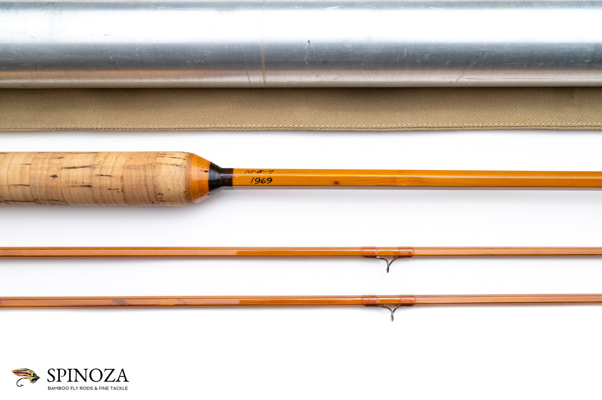 Everett Garrison Model 212E Bamboo Fly Rod 8' 2/2 - rod sections with guides and wraps