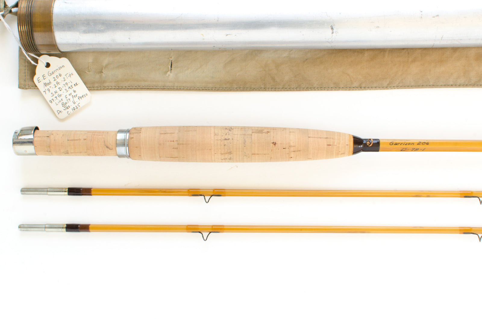 Everett Garrison 206 Fly Rod 7'9" 2/2 #5 - handle grip and reel seat detail