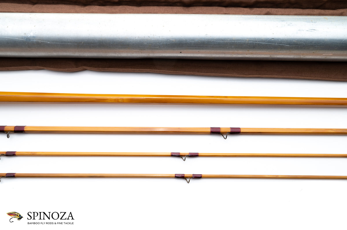FE Thomas Dirigo Bamboo Fly Rod 9' 3/2 #6/7 - rod sections with wrapping detail