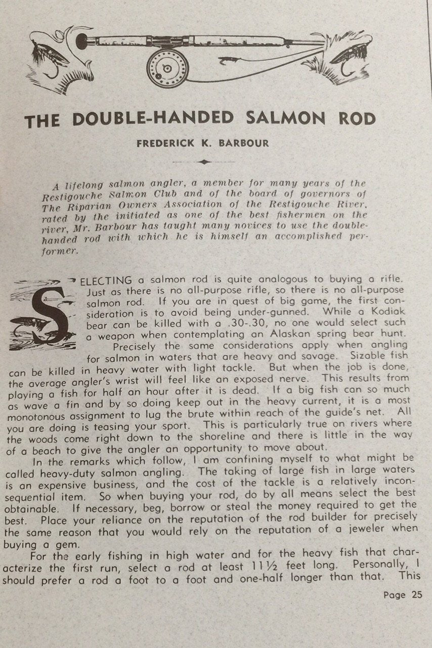 Payne Salmon Bamboo Rod - Two Handed Model 225 12'6" 