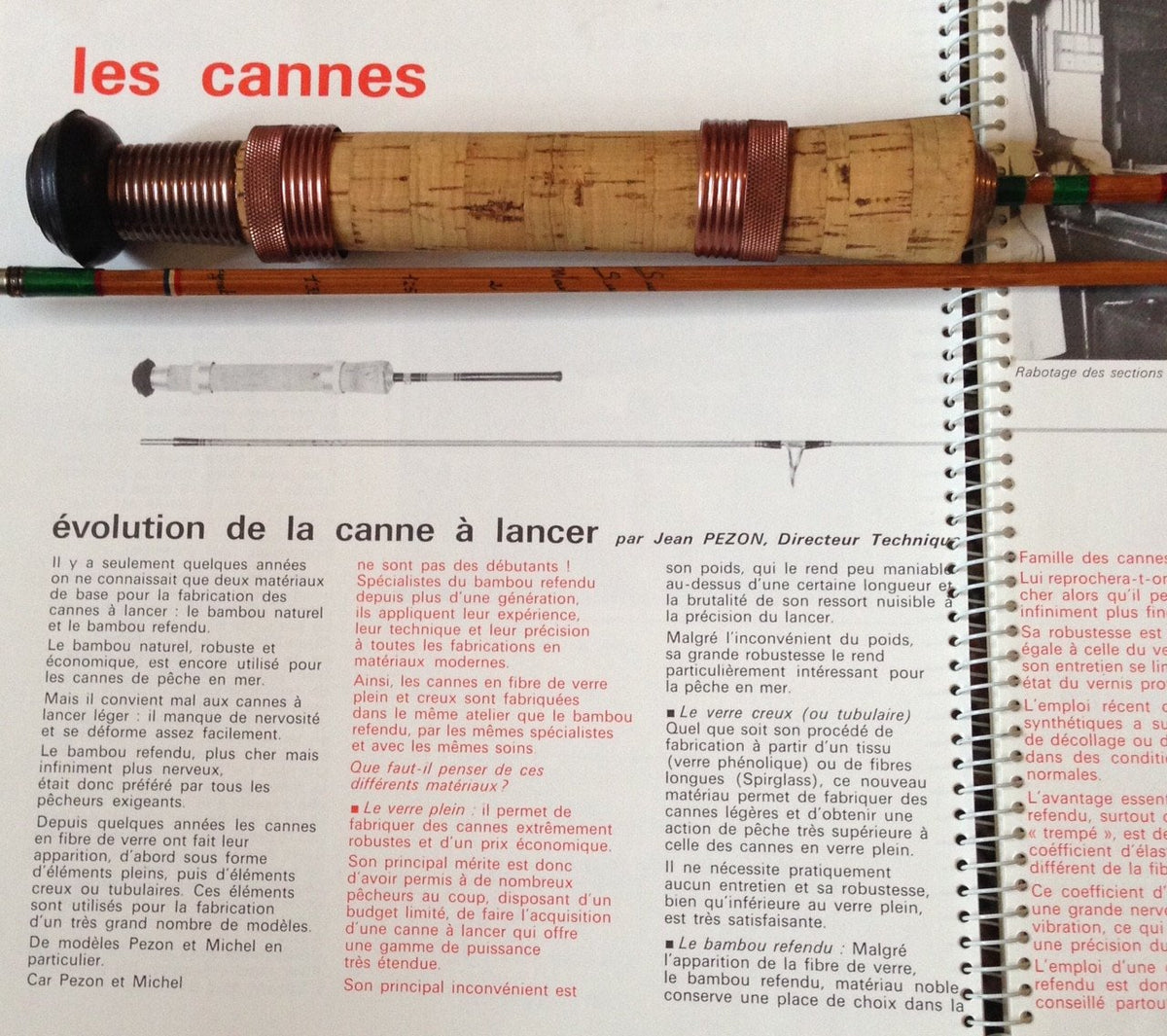 Pezon et Michel "Luxor Lux Wading" Bamboo Spinning Rod