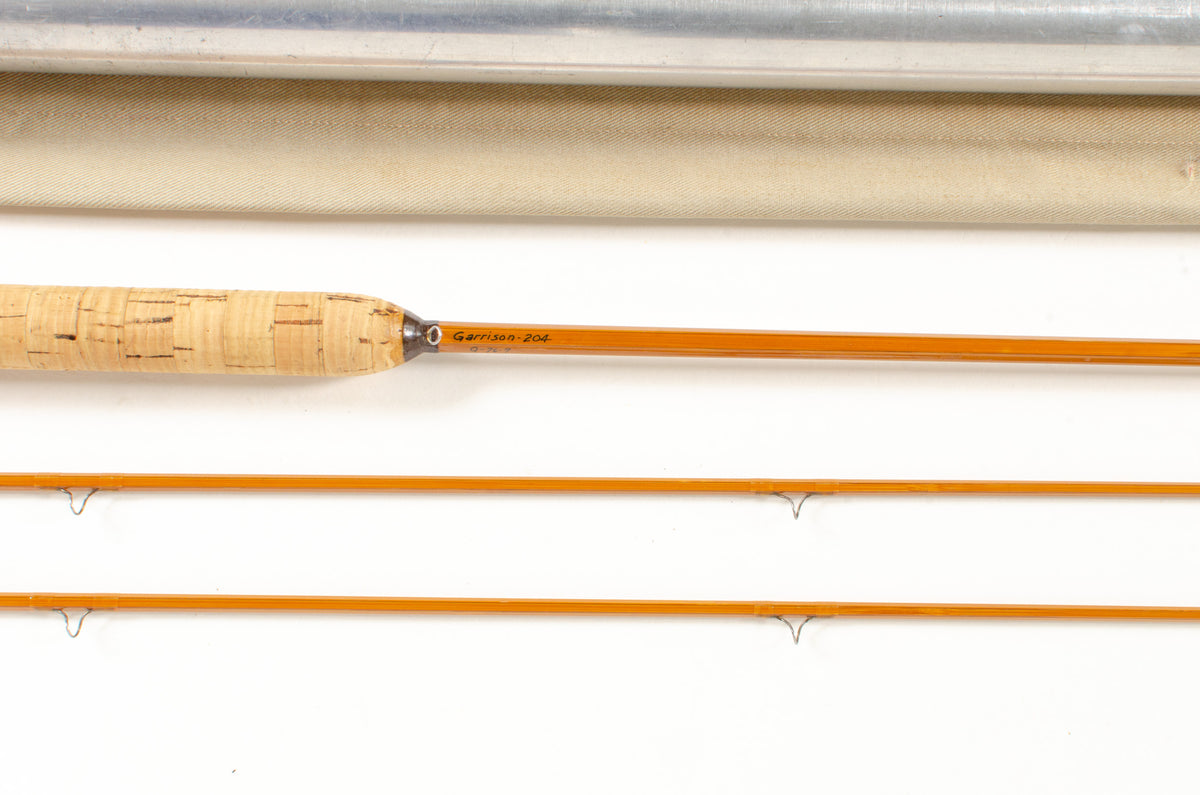 Everett Garrison 204 Fly Rod 7'6" 2/2 #4 - maker signature and rod markings