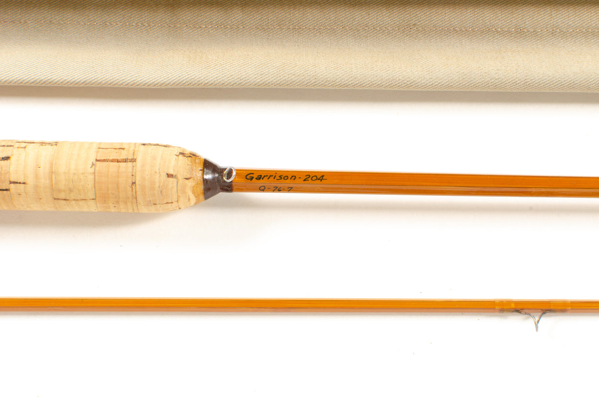 Everett Garrison 204 Fly Rod 7'6" 2/2 #4 - rod sections with guides and wraps