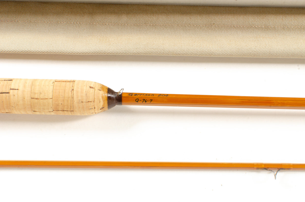 Everett Garrison 204 Fly Rod 7'6" 2/2 #4 - rod sections with guides and wraps