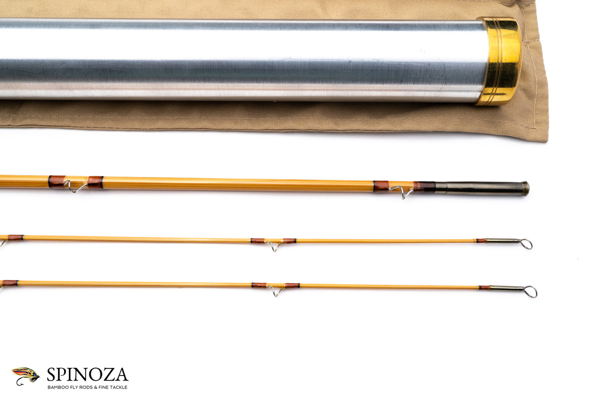 George Guba Dickerson 8013 Nodeless Bamboo Fly Rod 8' 2/2 #5 - rod sections with wraps