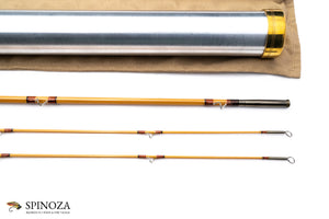 George Guba Dickerson 8013 Nodeless Bamboo Fly Rod 8' 2/2 #5 - rod sections with wraps