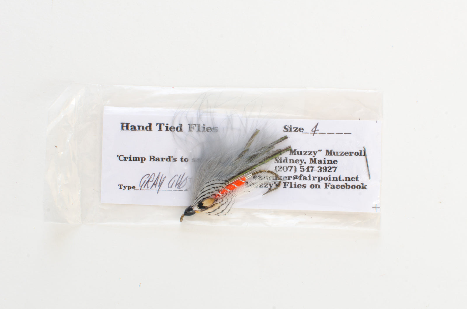 Gray Ghost Fly size 4 by Edward "Muzzy" Muzeroll