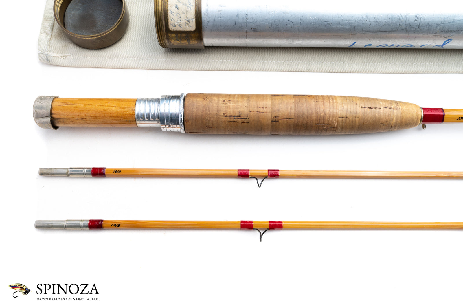 HL Leonard Model 39 Fly Rod 7'6" 2/2 #5/6 - grip and reel seat close-up