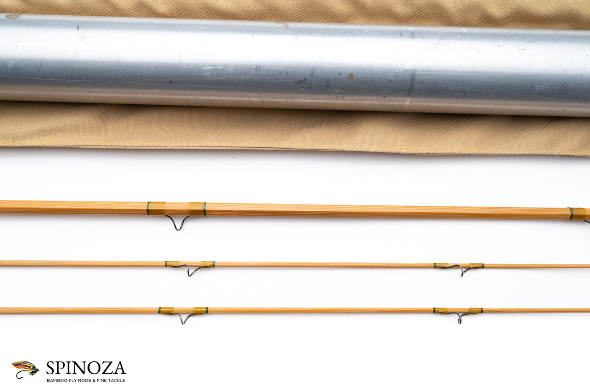 HL Leonard Deluxe Bamboo Fly Rod 7'6" 2/2 #5 - rod sections with guides