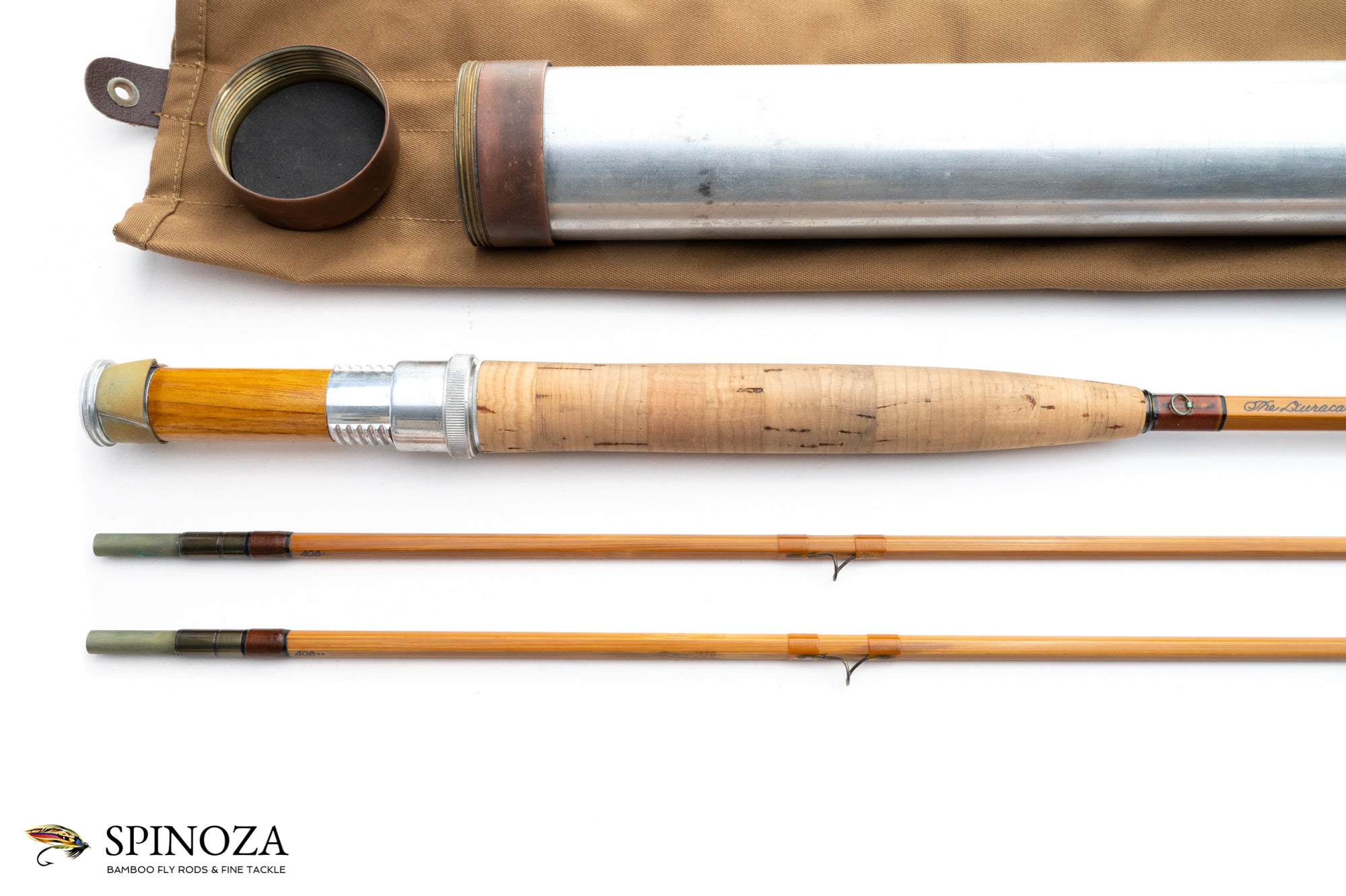 Leonard Duracane Bamboo Fly Rod 8' 2/2 #6 - grip and reel seat close-up