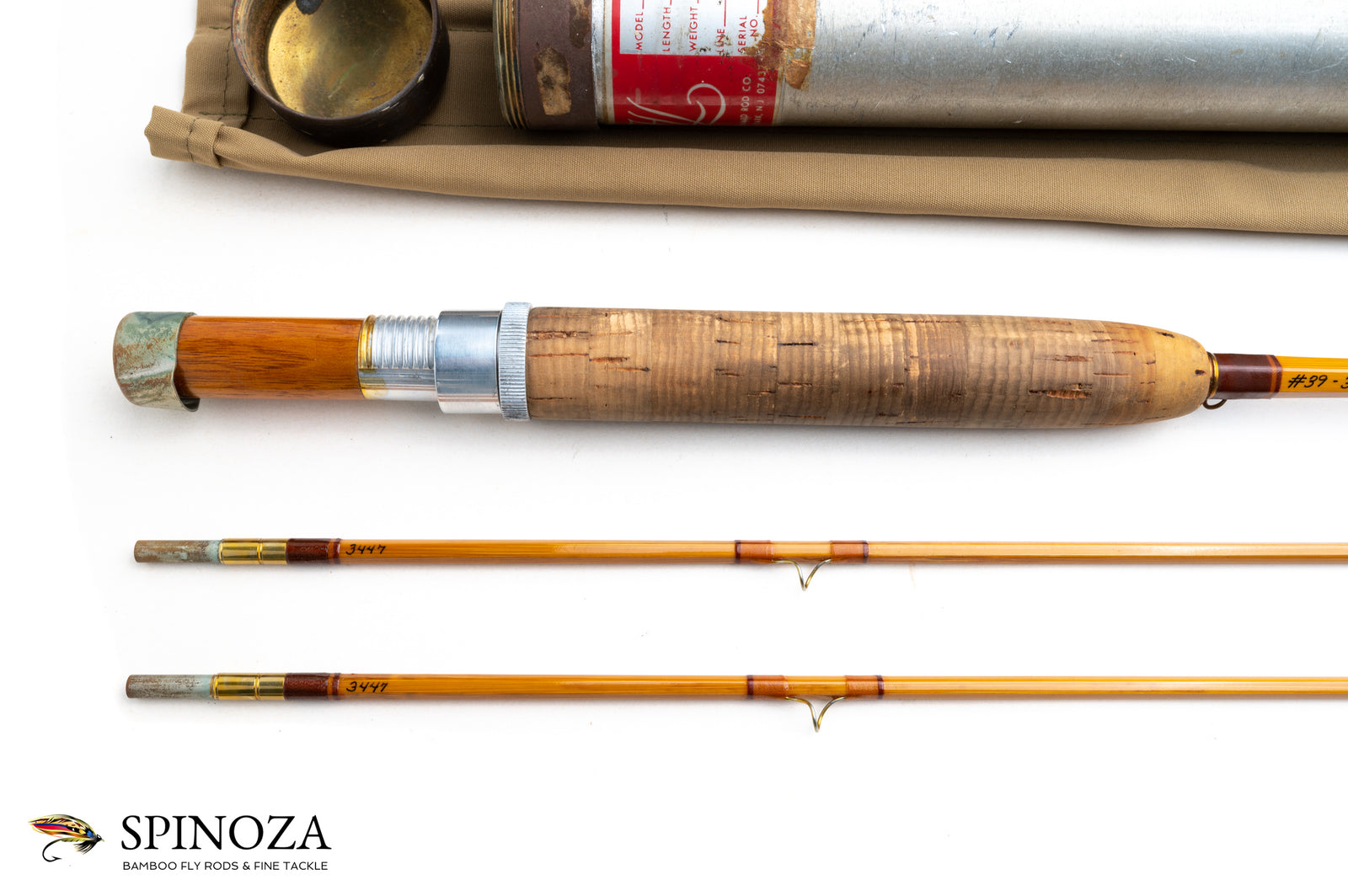 Leonard Model 39-5 Fly Rod 7'6" 2/2 #5 - grip and reel seat close-up