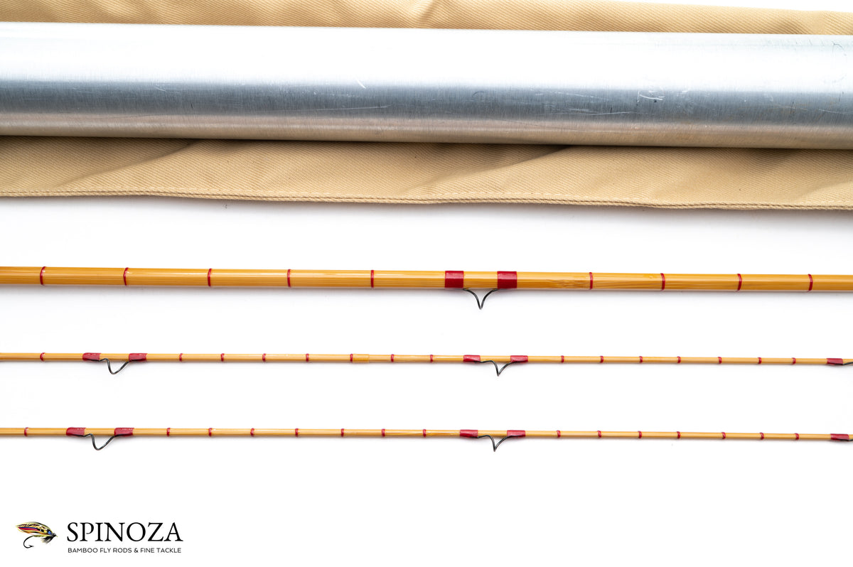 HL Leonard Model 39-5 Bamboo Fly Rod 7'6" 2/2 #5 - rod sections with guides