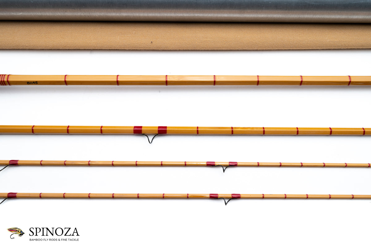 HL Leonard Model 50-5 Bamboo Fly Rod 8' 3/2 #5 - rod sections with wrapping detail