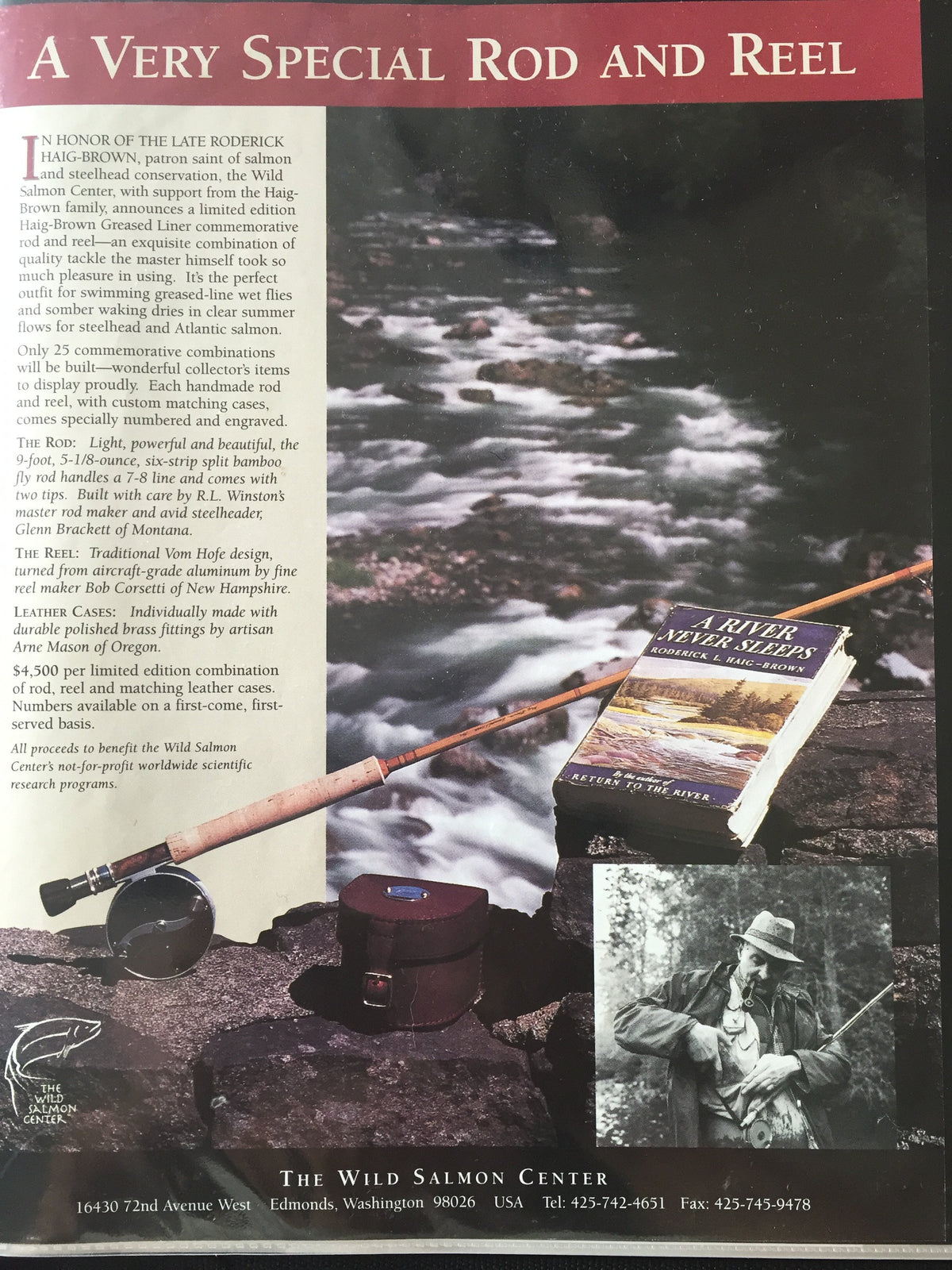 Peerless Model 5A -- Haig-Brown "Greased Liner" Commemorative Reel 