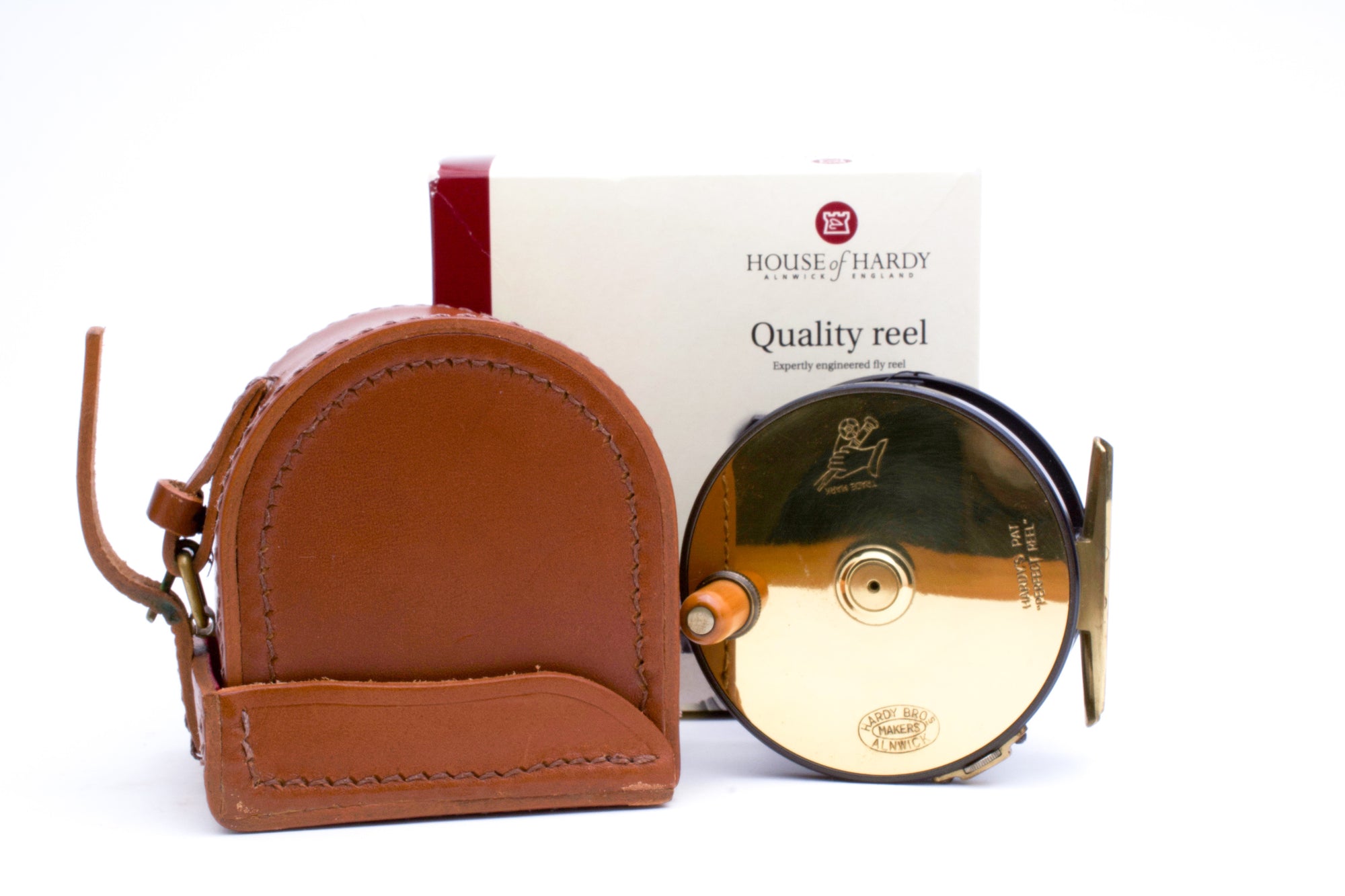 Hardy 1902 Brass Face Wide Spool Perfect Reissue Reel 3 1/4"