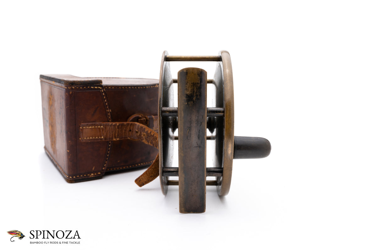 Hardy Brassed Bronzed Platewind Reel 4" with Case