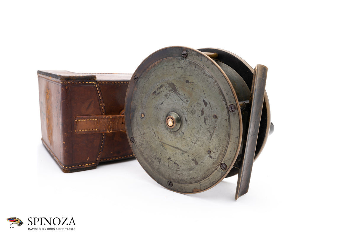 Hardy Brassed Bronzed Platewind Reel 4" with Case