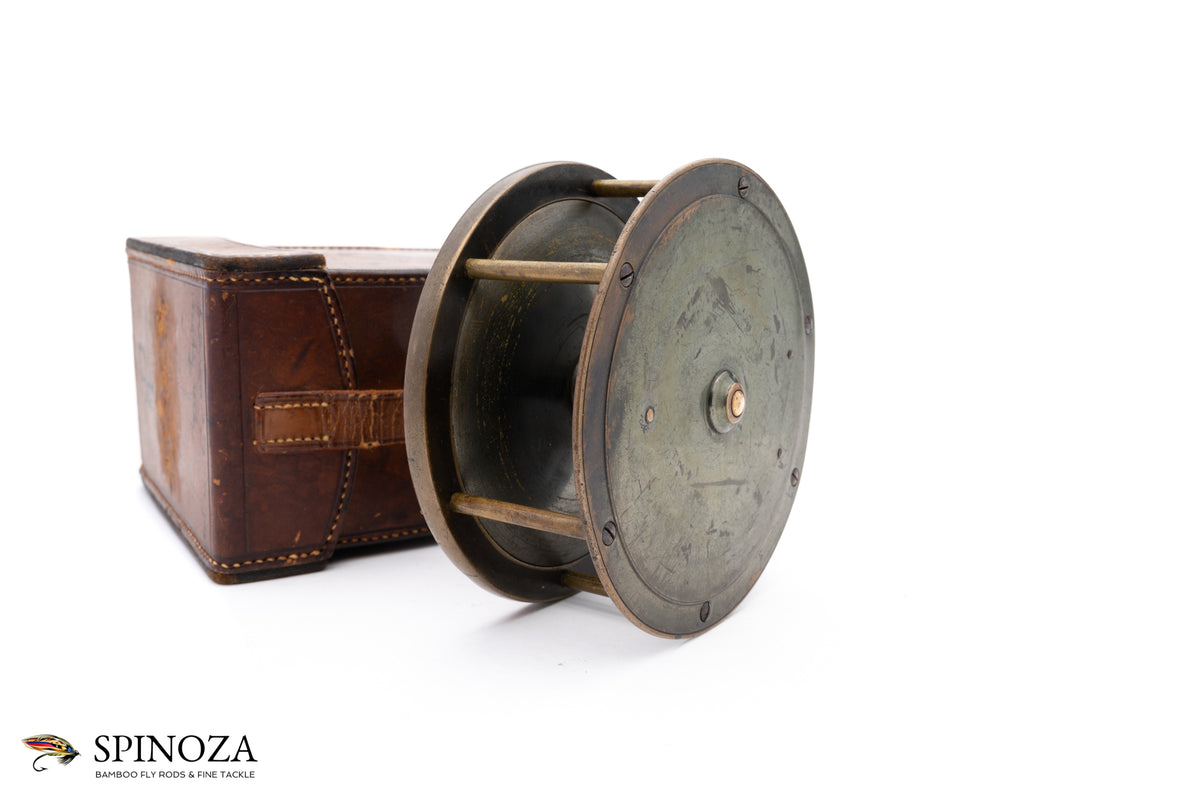 Hardy Brassed Bronzed Platewind Reel 4" with Case