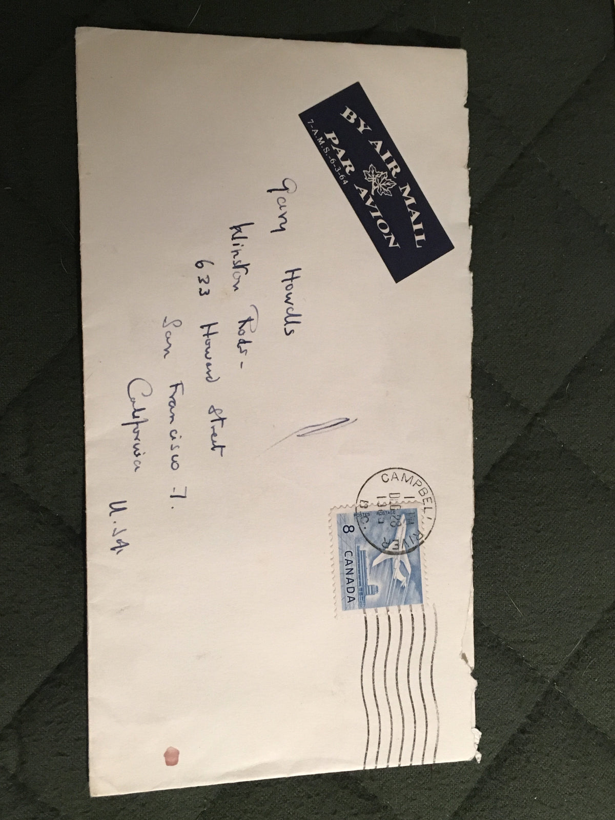 Howells, Gary - Letter from Roderick Haig-Brown 