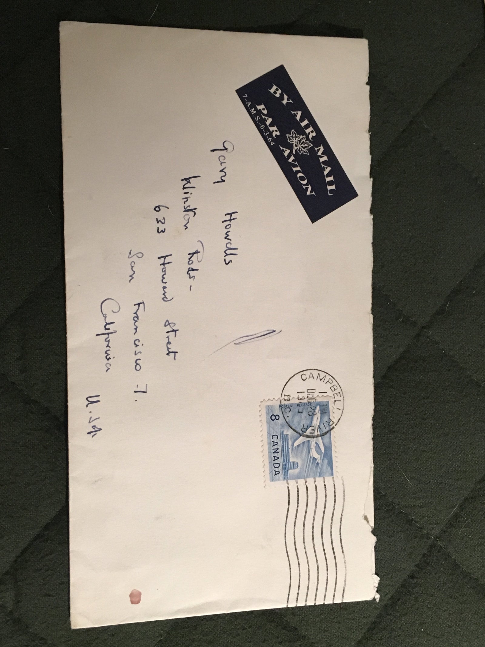 Howells, Gary - Letter from Roderick Haig-Brown 